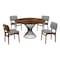 Armen Living Cirque and Lima 5 Piece Walnut Round Dining Set SETCQDIWA5D - alternate 1